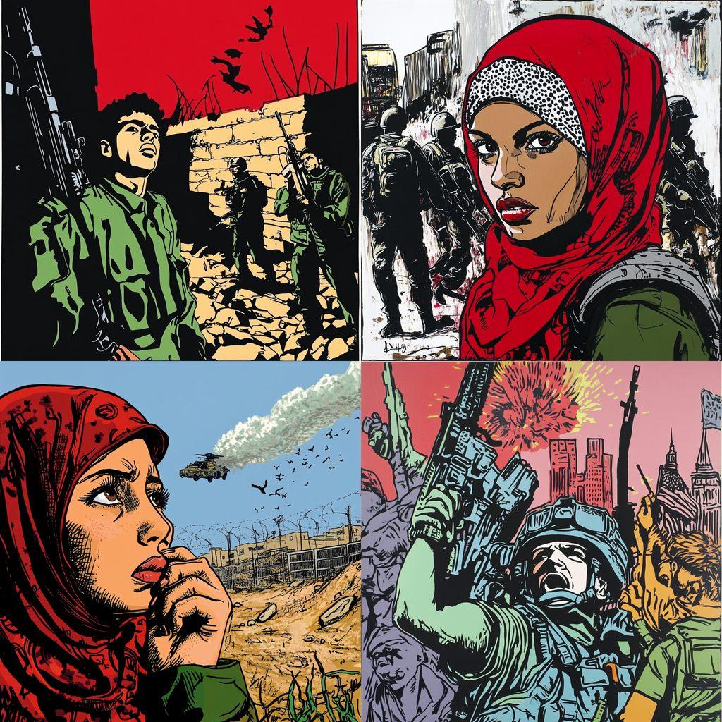 Carlos Latuff style, Midjourney V6.1, render 1 of 4