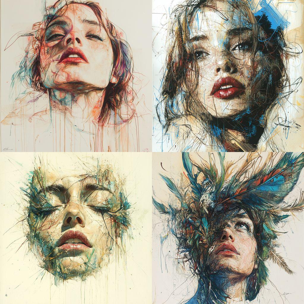 Carne Griffiths style, Midjourney V6.1, render 1 of 4