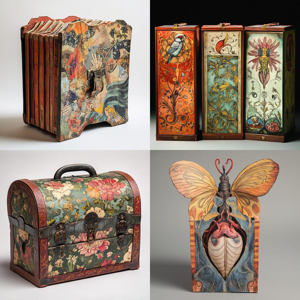 Cartonnage style, Midjourney V6.1, render 1 of 4