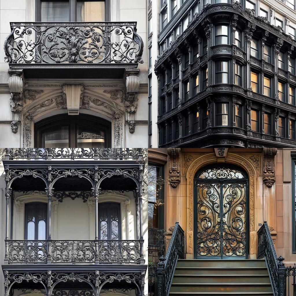 Cast-iron architecture style, Midjourney V6.1, render 1 of 4