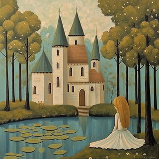 Bluewind Storycut style, Midjourney V6.1: retro fairy-tale illustration