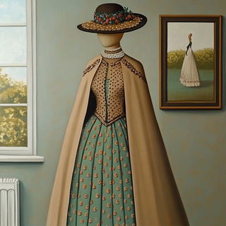 Bluewind Storycut style, Midjourney V6.1: haute-couture fashion outfit