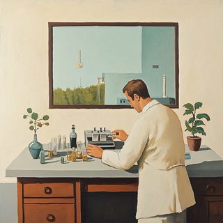 Bluewind Storycut style, Midjourney V6.1: editorial illustration for popular scientific magazine cover