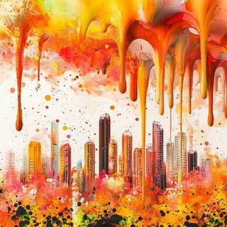 Moonstone Lithographs style, Midjourney V6.1: megacity with futuristic bioarchitecture