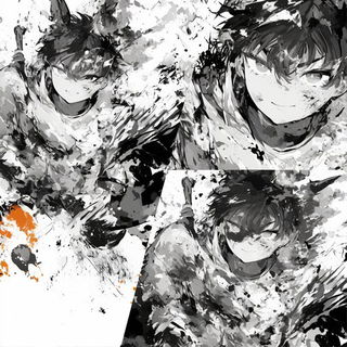 Moonstone Lithographs style, Midjourney V6.1: black-and-white manga comic strip