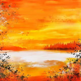 Moonstone Lithographs style, Midjourney V6.1: realistic landscape photograph of quiet dawn