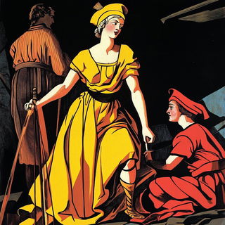 Prismcut style, Midjourney V6.1: classical 18th-century oil painting