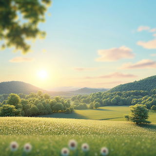 Clockwork Sunpath style, Midjourney V6.1: realistic landscape photograph of quiet dawn