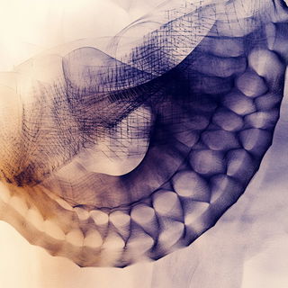 Migrant Chromaballet style, Midjourney V6.1: abstract 3D render