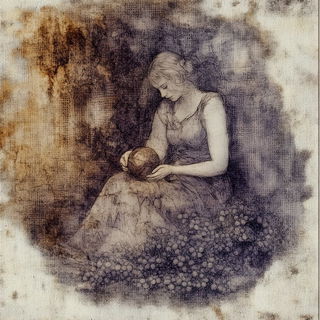 Migrant Chromaballet style, Midjourney V6.1: classical 18th-century oil painting