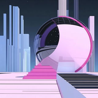 Liminaland style, Midjourney V6.1: abstract 3D render
