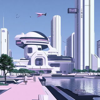 Liminaland style, Midjourney V6.1: megacity with futuristic bioarchitecture