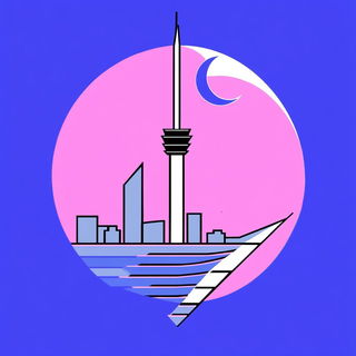 Liminaland style, Midjourney V6.1: bold minimalist logo design for Istanbul city municipal services