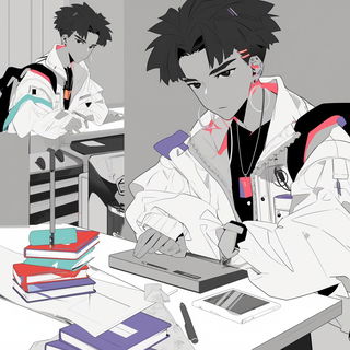 Liminaland style, Midjourney V6.1: black-and-white manga comic strip