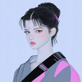 Liminaland style, Midjourney V6.1: photographic portrait of female protagonist