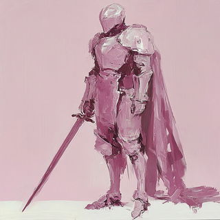 Glassshadow Animodel style, Midjourney V6.1: concept art character design of retropunk steam knight