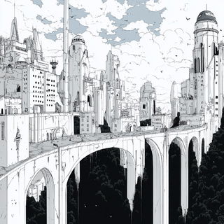 Cloudstone Isobar style, Midjourney V6.1: megacity with futuristic bioarchitecture