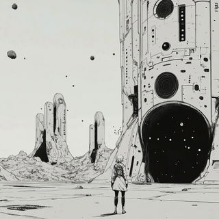 Cloudstone Isobar style, Midjourney V6.1: cinematic shot from sci-fi movie