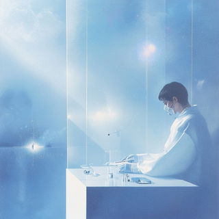 Cloudmortise style, Midjourney V6.1: editorial illustration for popular scientific magazine cover
