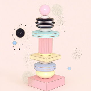 Mythopterica style, Midjourney V6.1: abstract 3D render
