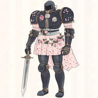 Mythopterica style, Midjourney V6.1: concept art character design of retropunk steam knight