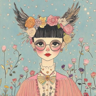 Mythopterica style, Midjourney V6.1: traditional folk art