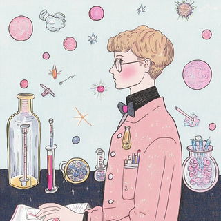 Mythopterica style, Midjourney V6.1: editorial illustration for popular scientific magazine cover