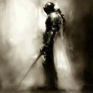Violet Fluxmarble style, Midjourney V6.1: concept art character design of retropunk steam knight