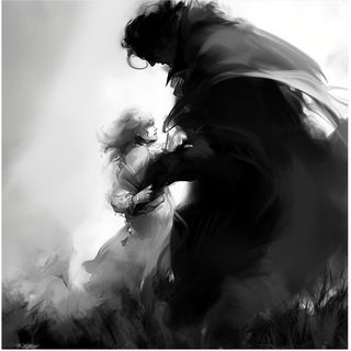 Violet Fluxmarble style, Midjourney V6.1: black-and-white manga comic strip
