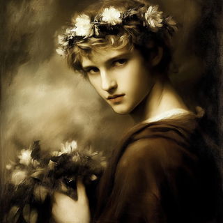 Violet Fluxmarble style, Midjourney V6.1: classical 18th-century oil painting