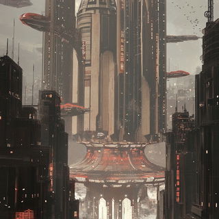 Jadecloud Mythography style, Midjourney V6.1: megacity with futuristic bioarchitecture