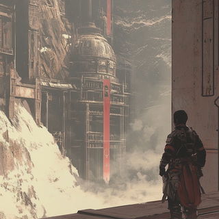 Jadecloud Mythography style, Midjourney V6.1: cinematic shot from sci-fi movie