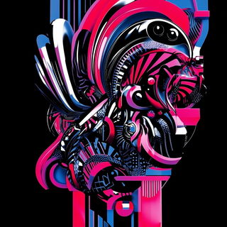 Inkakari style, Midjourney V6.1: abstract 3D render