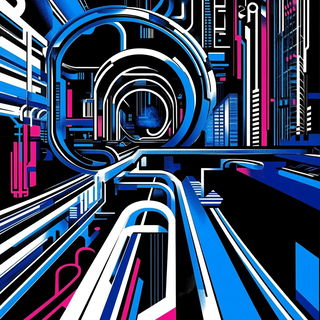 Inkakari style, Midjourney V6.1: technical infrastructure blueprint schematics
