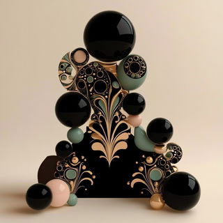 Inkamber style, Midjourney V6.1: abstract 3D render
