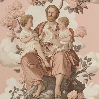 Selenite Spiralism style, Midjourney V6.1: classical 18th-century oil painting