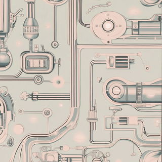 Selenite Spiralism style, Midjourney V6.1: technical infrastructure blueprint schematics