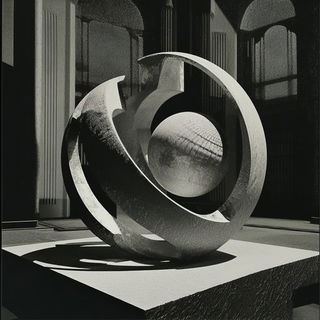Inkomenagerie style, Midjourney V6.1: abstract 3D render