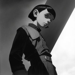 Inkomenagerie style, Midjourney V6.1: black-and-white manga comic strip