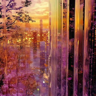 Pinkstone Flow style, Midjourney V6.1: megacity with futuristic bioarchitecture