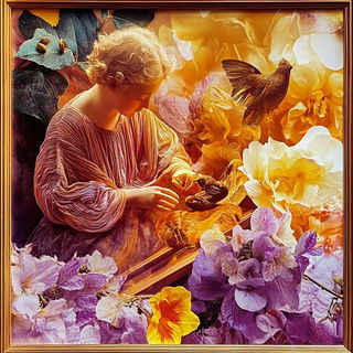 Pinkstone Flow style, Midjourney V6.1: classical 18th-century oil painting