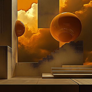 Serigraphoma style, Midjourney V6.1: abstract 3D render