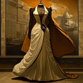 Serigraphoma style, Midjourney V6.1: haute-couture fashion outfit