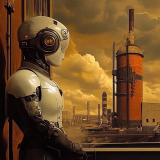 Serigraphoma style, Midjourney V6.1: cinematic shot from sci-fi movie