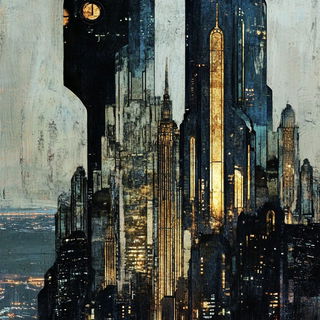 Cloudcliffigraphy style, Midjourney V6.1: megacity with futuristic bioarchitecture