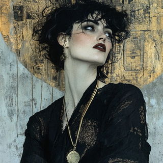 Cloudcliffigraphy style, Midjourney V6.1: photographic portrait of female protagonist