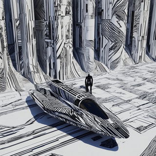 Bluecut Facework style, Midjourney V6.1: cinematic shot from sci-fi movie