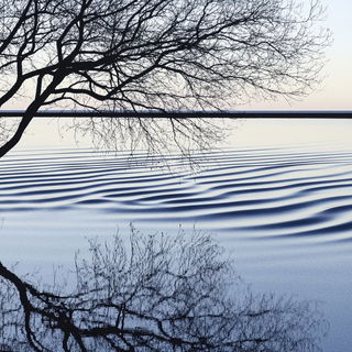 Bluecut Facework style, Midjourney V6.1: realistic landscape photograph of quiet dawn