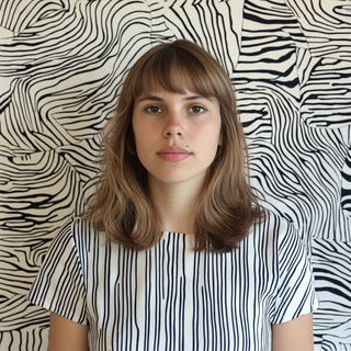 Bluecut Facework style, Midjourney V6.1: photographic portrait of female protagonist