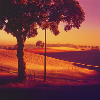 Stippled Elsewhere style, Midjourney V6.1: realistic landscape photograph of quiet dawn